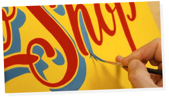 Artiste peintre en lettres pour commerces et devantures sur Bordeaux